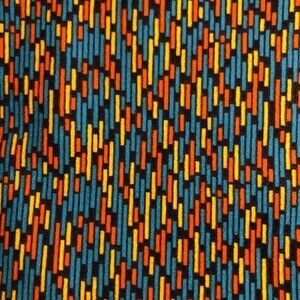 2 1/3 yards Geometric Flannel Fabric Craft or Quilt Orange Brown Teal #EP
